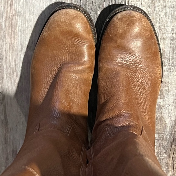 TORY BURCH Junction Riding Boot, Extended Calf, Size 8.5, Almond - Picture 3 of 8